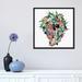 East Urban Home Floral Skull Series 'Momento Mori V' Graphic Art Print on Canvas in Black/Blue/Green | 18 H x 18 W x 1.5 D in | Wayfair