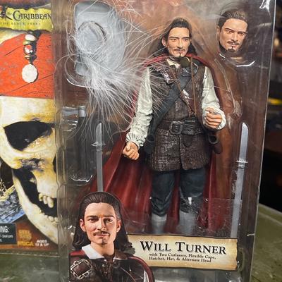 Disney Toys | Disney Pirates Of The Caribbean Will Turner Action Figure 2003 Neca Series 1 | Color: Brown/White | Size: 7”