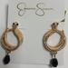 Jessica Simpson Jewelry | Gold Snake Earrings With Black Gem | Color: Black/Gold | Size: Os