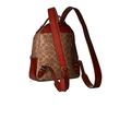 Coach Bags | Coach Womens Carrie Signature Canvas Backpack Bag Handbag Beige Red 23 New | Color: Red | Size: Os