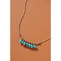 Anthropologie Jewelry | Glorianne Gemstone Necklace | Color: Blue/Gold | Size: Os