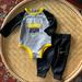 Nike Matching Sets | Nike Baby Set Long Sleeve Dri-Fit Onesie And Sweatpants Track Pants | Color: Black/Yellow | Size: 6-9mb