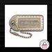 Coach Bags | 2" Medium Coach Gold Leather Brass Key Fob Bag Charm Keychain Hangtag Tag | Color: Gold | Size: Os