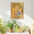Fleur De Lis Living Icon Old Testament Trinity - Painting on Wood in Brown | 12 H x 9 W x 1 D in | Wayfair 42134BEB1B1C4888AFFBD05212ADB004