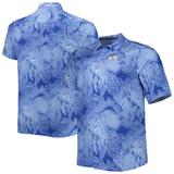 Men's Tommy Bahama Royal Los Angeles Rams Big & Tall Coast Luminescent Fronds Camp IslandZone Button-Up Shirt