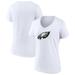 Women's Fanatics Branded White Philadelphia Eagles Primary Team Logo V-Neck T-Shirt