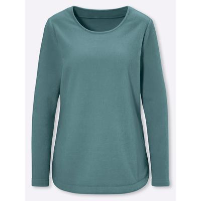 Fleeceshirt CLASSIC BASICS "Fleece-Shirt", Damen, Gr. 40, grün (jade), 100% Polyester, unifarben, Langarm, Shirts Image