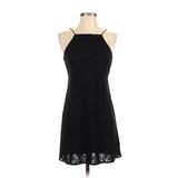 Pins and Needles Casual Dress - A-Line Halter Sleeveless: Black Print Dresses - Women's Size X-Small