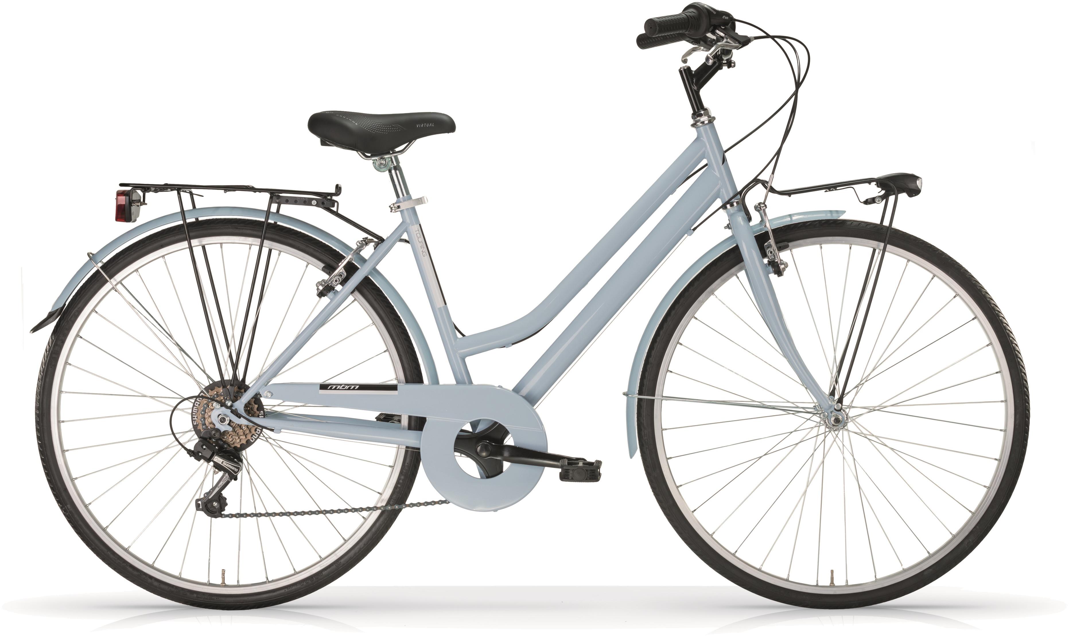 Trekkingrad MBM "Touring" Gr. 46, blau (blau, blau), Fahrräder, 46cm, 28 Zoll (71,12cm), für Damen, Kettenschaltung Image