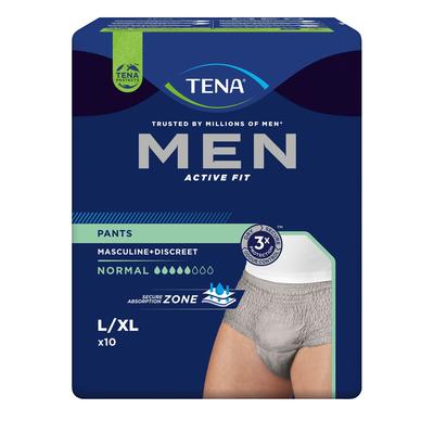 Tena MEN Act.Fit Inkontinenz Pants norm.L/XL grau 10 St Einweghosen Image