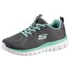 Sneaker SKECHERS "GRACEFUL - GET CONNECTED", Damen, Gr. 39, grau (grau, mint), Textil, sportlich, Schuhe, Freizeitschuh, Halbschuh, Schnürschuh in Schuhweite G (weit)