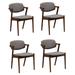 Vance Grey and Dark Walnut Open Back Dining Chairs (Set of 4)