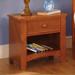 Omnus Wood Night Stand, Oak Finish