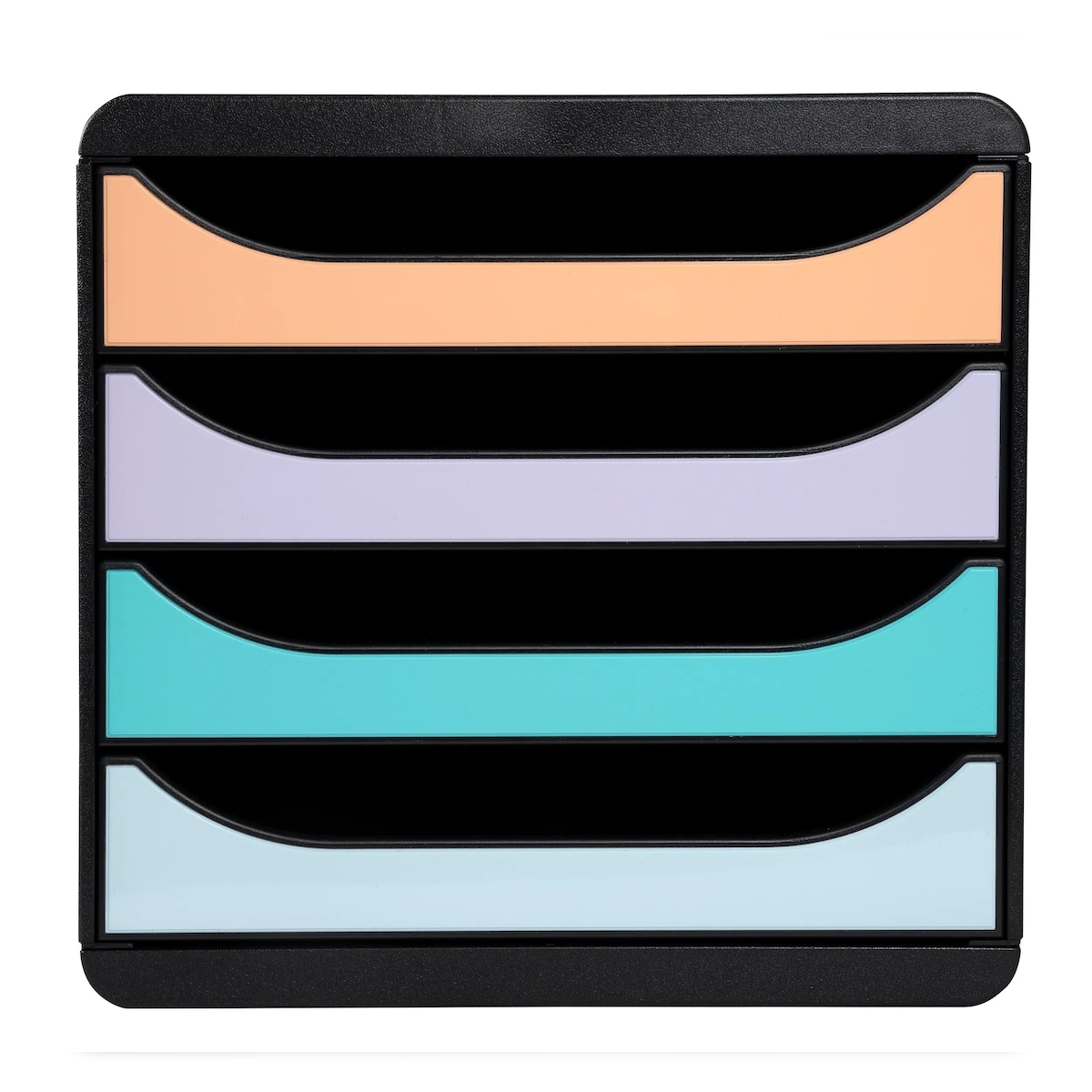 Exacompta 3104296D Schubladenbox Big Box Plus, 4 offene Schubladen, Aquarel - Farben sortiert Image