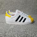 Adidas Shoes | Adidas Superstar Yellow Lego Toe Size 4.5 Youth H03958 | Color: White/Yellow | Size: 4.5b