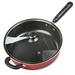 Imperial Home 11" Non-Stick Frying Pan w/ Lid Non Stick/Carbon Steel in Red | Wayfair MW3667