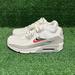 Nike Shoes | Nike Air Max 90 Gs Running Shoes White Gray Green Dv3032-100 Size 7y Women's 8.5 | Color: Gray/White | Size: 7y