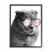 Stupell Industries Trendy Cat Wearing Glam Fashion Pink Sunglasses Giclee Texturized Art Set By Ziwei Li Canvas in Gray | Wayfair an-047_fr_11x14