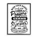 Stupell Industries Wash Hands & Prayers Witty Religious Bathroom Sign Giclee Texturized Art Set By Lettered & Lined Canvas in Black/White | Wayfair