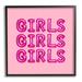 Stupell Industries Girls Balloon Letters Bold Stylish Typography Giclee Texturized Art By LISH Creative Canvas in Pink | Wayfair an-546_fr_17x17