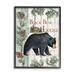 Stupell Industries Black Bear Lodge Rustic Canvas in Black/Green/White | 30 H x 24 W x 1.5 D in | Wayfair an-312_fr_24x30