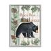 Stupell Industries Black Bear Lodge Rustic Canvas in Black/Green/White | 30 H x 24 W x 1.5 D in | Wayfair an-312_gff_24x30