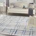 White 120 x 84 x 0.39 in Area Rug - 17 Stories Abstract Machine Woven Area Rug in Ivory | 120 H x 84 W x 0.39 D in | Wayfair