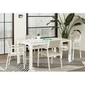 Modway Maine 5 Piece Outdoor Patio Dining Set Wood/Metal in Gray/White | Wayfair EEI-1747-WHI-LGR-SET