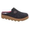 Pantoffel ROHDE "FOGGIA", Damen, Gr. 38, grau (dunkelgrau, meliert), Filz, klassisch, Schuhe, Hausschuh, Schlappen, Clog, Homeslipper mit Profilsohle