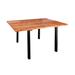 17 Stories Solid Wood w/ Steel Legs Dining Table 60" L x 36" D x 29.25" H Wood/Metal in Orange/Black | 29.25 H x 60 W x 36 D in | Wayfair