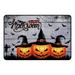 The Holiday Aisle® Demarquez Happy Halloween Day of Pumpkin Non-slip Indoor/Outdoor Door Mat, Nylon in White | 36 H x 24 W x 0.2 D in | Wayfair