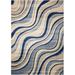 Blue/Gray 156 x 114 x 0.5 in Area Rug - Orren Ellis Anastasia Contemporary Modern Ivory Area Rug Polyester | 156 H x 114 W x 0.5 D in | Wayfair