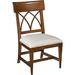 Woodbridge Furniture Sheffield Cross Back Side Chair in Santa Fe/Brown Wood/Upholstered/Fabric in Brown/Red | 38.5 H x 22 W x 25 D in | Wayfair