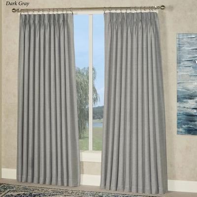 Marshfield Drapery Pinch Pleat Curtain Pair, 50 x 96, Dark Gray