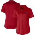 Women's Cutter & Buck Cardinal New Orleans Saints Americana Prospect Textured Stretch Polo