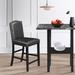 5-Piece Faux Marble Storage Dining Table Set with Middle Shelf and 4 Upholstered&Nailheads Decor Chairs for Dining Room Set