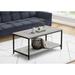 Coffee Table, Accent, Cocktail, Rectangular, Living Room, 40"L, Metal, Laminate, Contemporary, Modern - 40"L x 20"W x 18"H