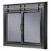 Uniflame Cabinet Style Steel Fireplace Door Steel in Black/Gray | 33.03 H x 37.52 W x 1.81 D in | Wayfair UFPDM1204BLK