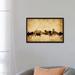 East Urban Home Foxed (Retro) Skyline Series: Cincinnati, Ohio, USA Graphic Art on Wrapped Canvas, Cotton in Brown | 12 H x 18 W x 1.5 D in | Wayfair