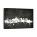 East Urban Home Blackboard Skyline Series: Boston, Massachusetts, USA Painting Print on Wrapped Canvas Metal in Black/Gray/White | Wayfair