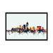 East Urban Home Skyline Series: Indianapolis, Indiana, USA on Painting Print on Wrapped Canvas Canvas/Metal in Blue | 40 H x 60 W in | Wayfair