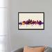 East Urban Home Skyline Series: Kansas City, Missouri, USA Graphic Art on Wrapped Canvas in Beige, in Black/Pink/White | 8 H x 12 W in | Wayfair