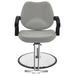 Symple Stuff Spurlock 25" W Leather Seat Reception Chair w/ Metal Frame Leather/Metal in Gray | 33 H x 25 W x 26 D in | Wayfair