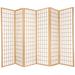 Red Barrel Studio® Niemann 5.9ft Room Divider Shoji Style Wood in White/Brown | 71 H x 104 W in | Wayfair A3692D2BACCE4D608F0E1FB803837E12