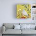 Red Barrel Studio® Sylvie Demers "Le Petit Sentier Jaune Bebe" Canvas Art Canvas, Cotton in White/Yellow | 18 H x 18 W x 2 D in | Wayfair