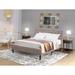 Rosdorf Park Ferruccia King Tufted Low Profile Platform Bed Upholstered/Polyester in White | 47 H x 81 W x 89 D in | Wayfair