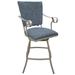 Winston Porter Demus Patio Bar Stool w/ Cushion in Brown | 44 H x 22 W x 21 D in | Wayfair AC8477F36B1642D5A74090F45B17F5E9