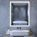 Orren Ellis Mirror w/ led lighted Bathroom vanity mirrors,3-Colors, Dimmable, Glass in White | 36 H x 28 W x 1.5 D in | Wayfair