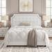 Lark Manor™ Ambir Upholstered Storage Bed w/ 4 Drawers, Platform Bed Frame w/ Adjustable Headboard Faux leather in White | Wayfair