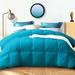 Eider & Ivory™ Down Comforter Queen/Full Size w/ Corner Tabs Down & Feather Blend, Cotton in Blue | 90 H x 90 W x 0.4 D in | Wayfair